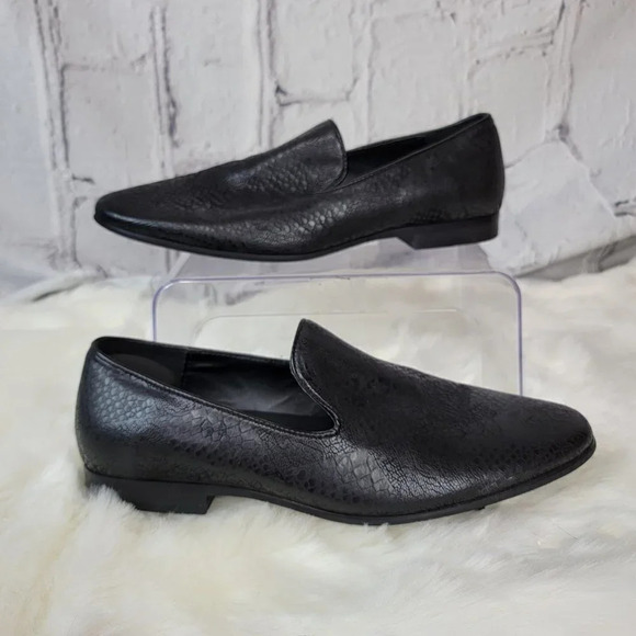 GIORGIO Brutini Black Slip On Loafer Driving Smoking Shoes Mens Business‎ 8.5 - Picture 1 of 14